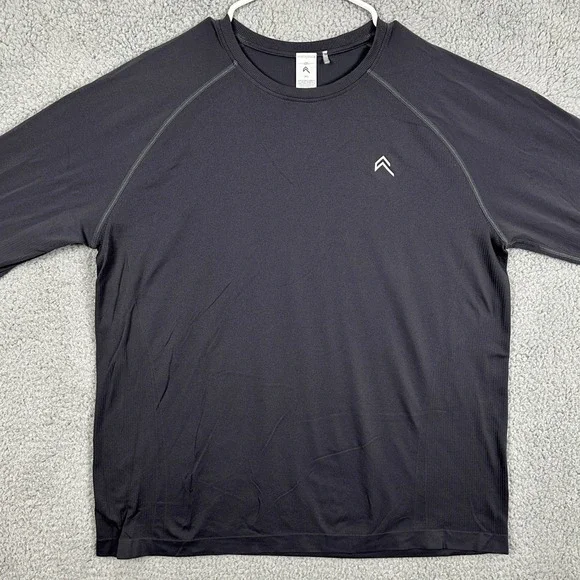 Oner Active Shirt Pullover Mens XL Gray Long Sleeve Logo Athletic Workout Nylon